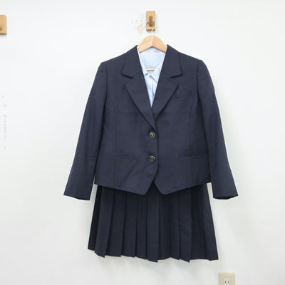 【中古】熊本県 熊本西高等学校 女子制服 5点（ブレザー・シャツ・ベスト・スカート）sf018082