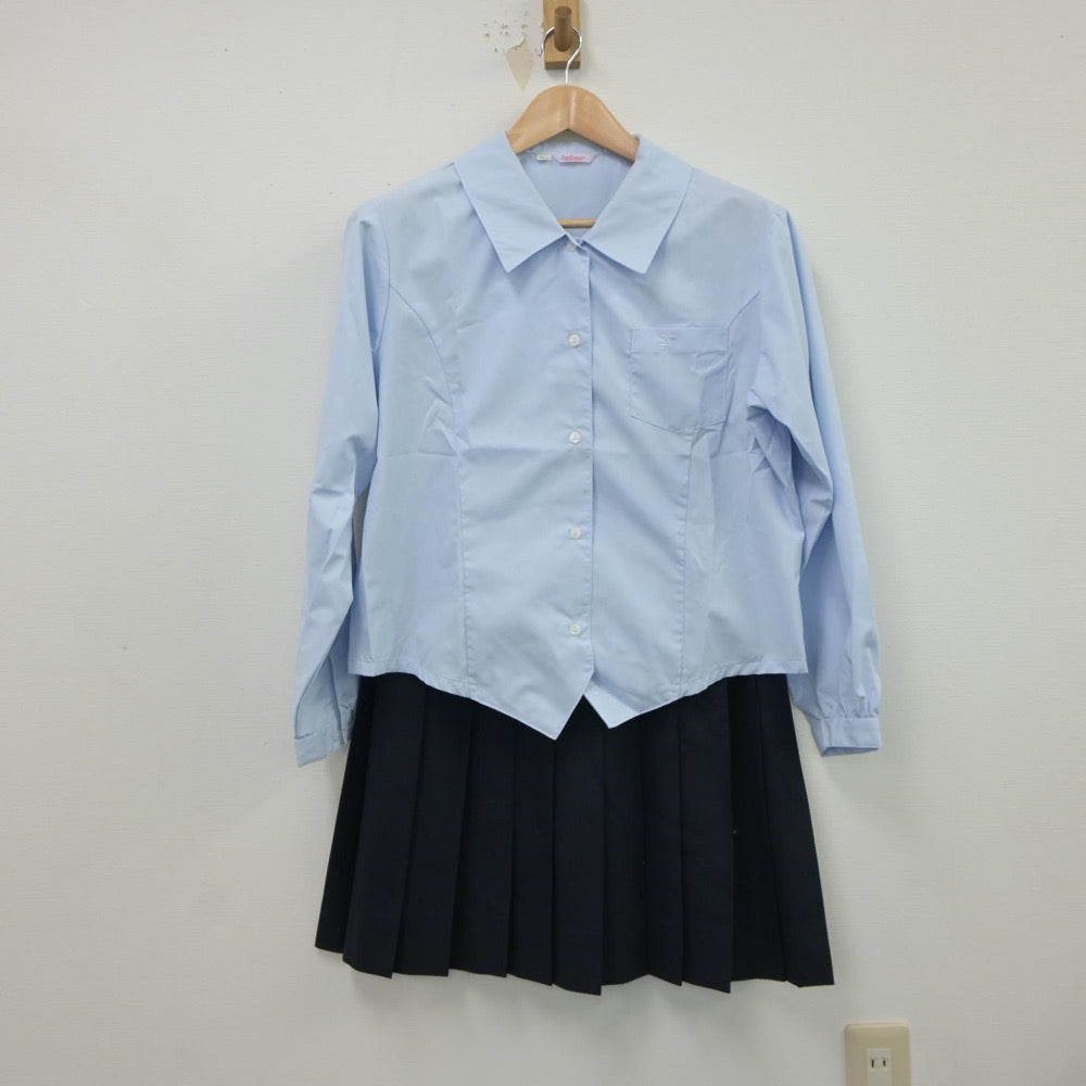 【中古】熊本県 熊本西高等学校 女子制服 5点（ブレザー・シャツ・ベスト・スカート）sf018082