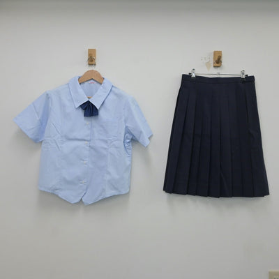 【中古】熊本県 熊本西高等学校 女子制服 4点（シャツ・スカート）sf018083