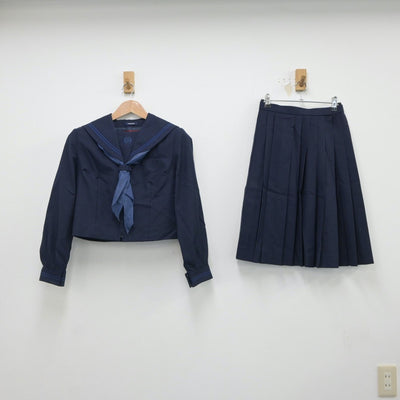 【中古】東京都 鶴川第二中学校 女子制服 3点（セーラー服・スカート）sf018093