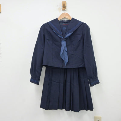 【中古】東京都 鶴川第二中学校 女子制服 4点（セーラー服・スカート）sf018094