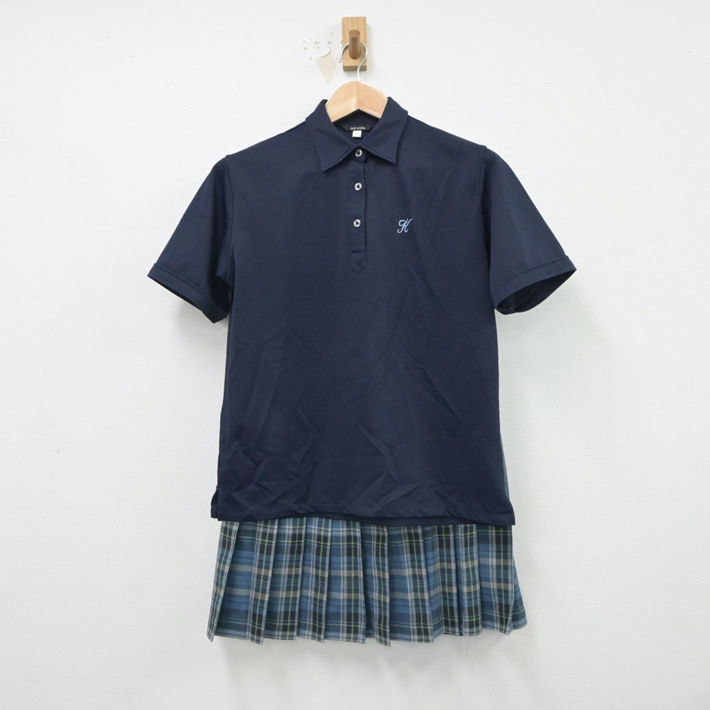 【中古】東京都 駒澤学園女子高等学校 女子制服 2点（シャツ・スカート）sf018099