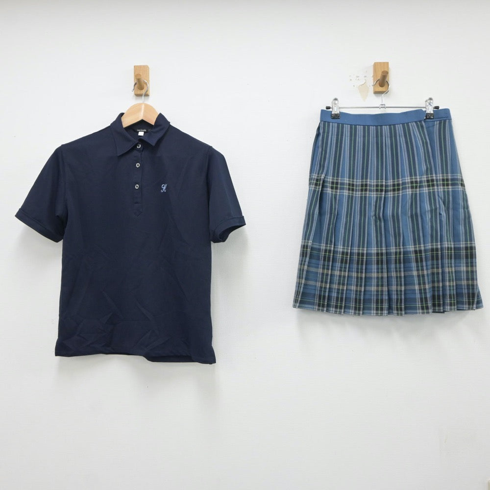 【中古】東京都 駒澤学園女子高等学校 女子制服 2点（シャツ・スカート）sf018099