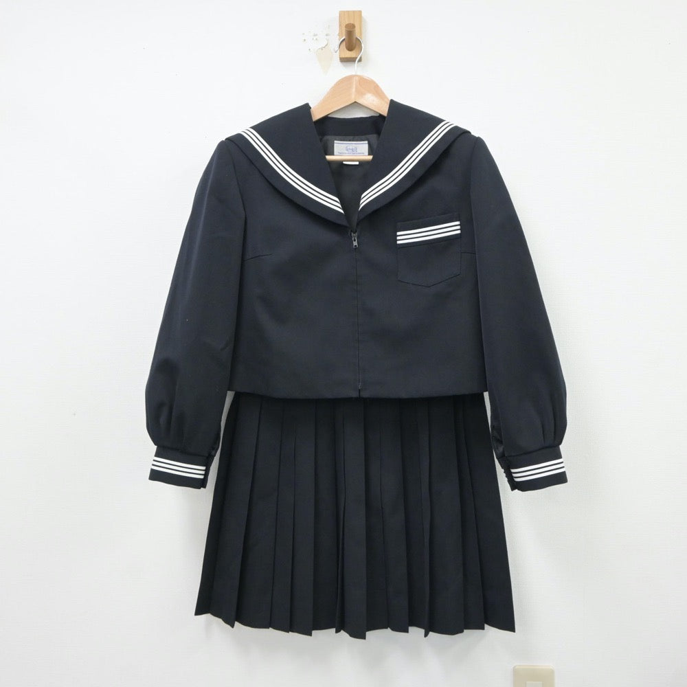 【中古】三重県 松阪高等学校 女子制服 2点（セーラー服・スカート）sf018100