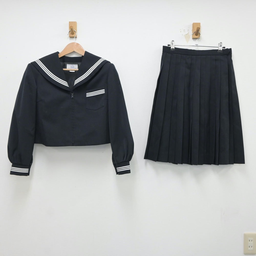 【中古】三重県 松阪高等学校 女子制服 2点（セーラー服・スカート）sf018100