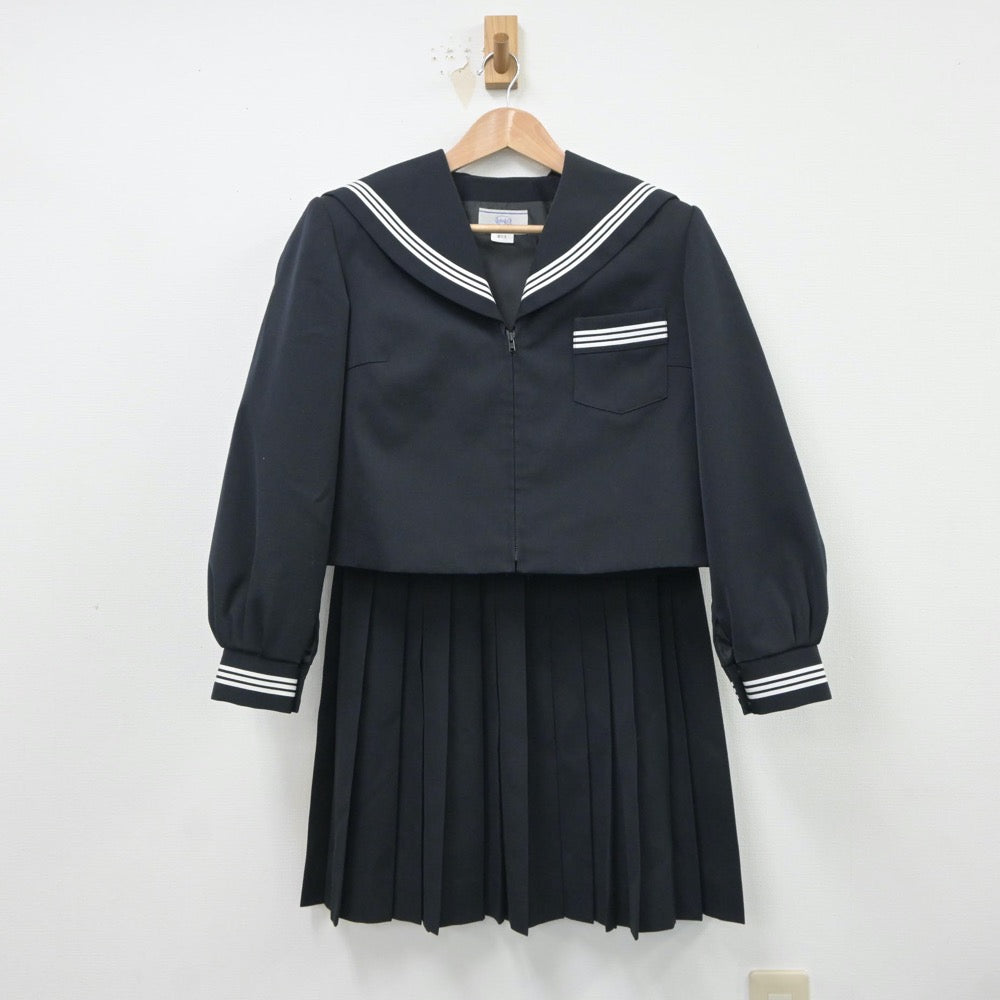 【中古】三重県 松阪高等学校 女子制服 2点（セーラー服・スカート）sf018101