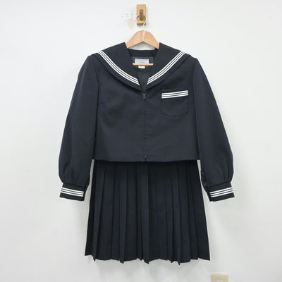 【中古】三重県 松阪高等学校 女子制服 2点（セーラー服・スカート）sf018101