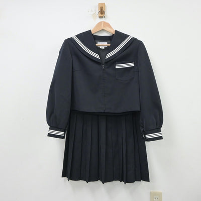 【中古】三重県 松阪高等学校 女子制服 2点（セーラー服・スカート）sf018102