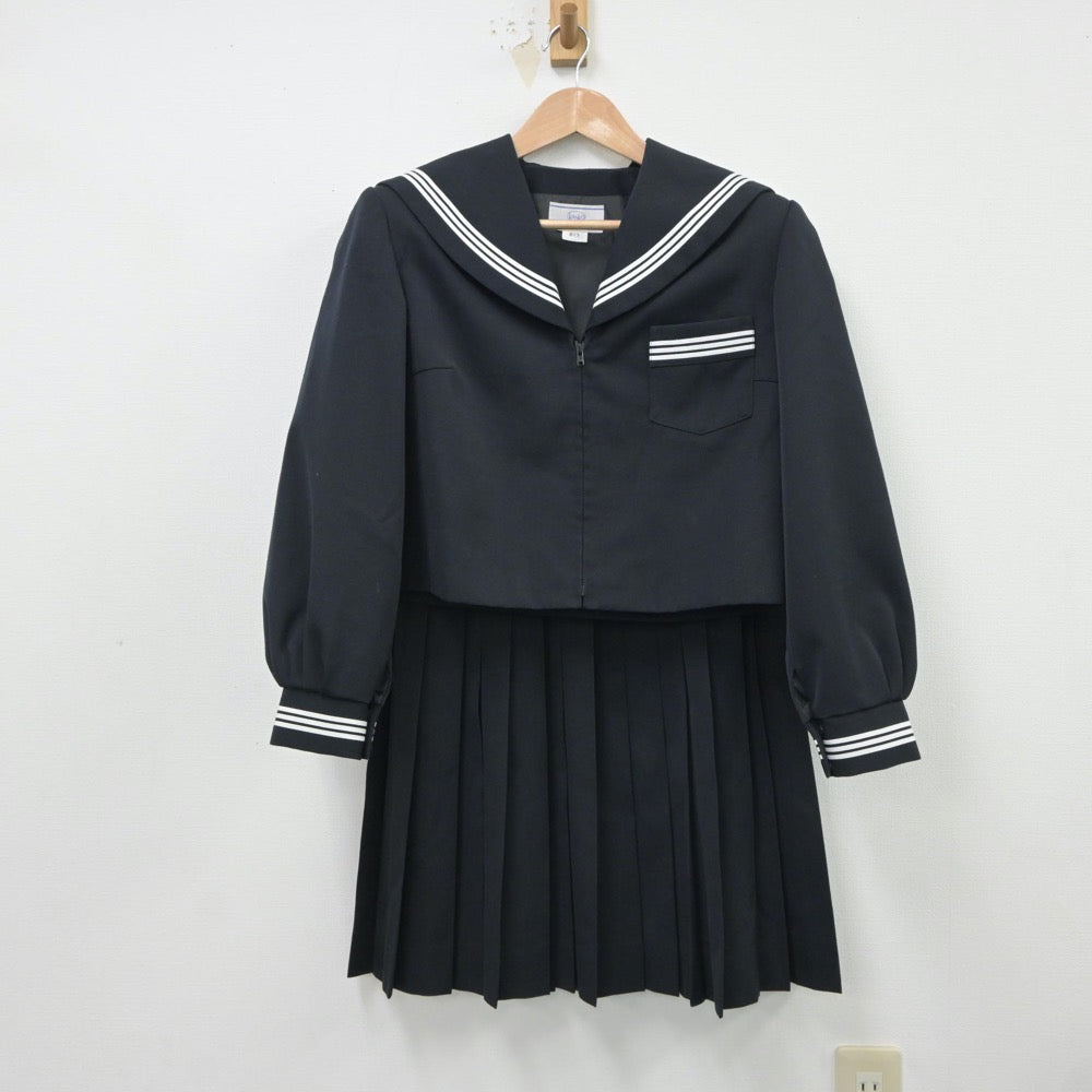 【中古】三重県 松阪高等学校 女子制服 2点（セーラー服・スカート）sf018103