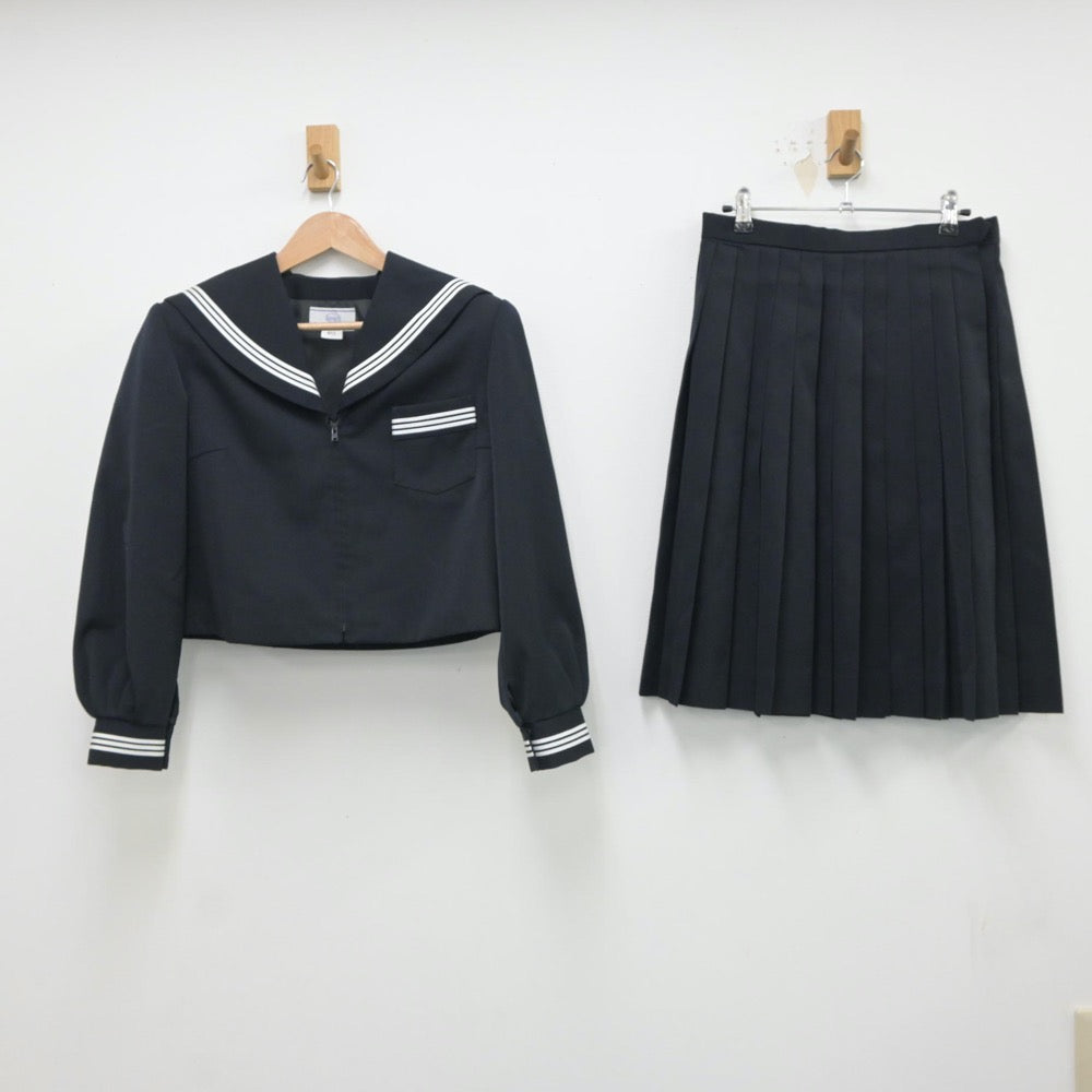 【中古】三重県 松阪高等学校 女子制服 2点（セーラー服・スカート）sf018103