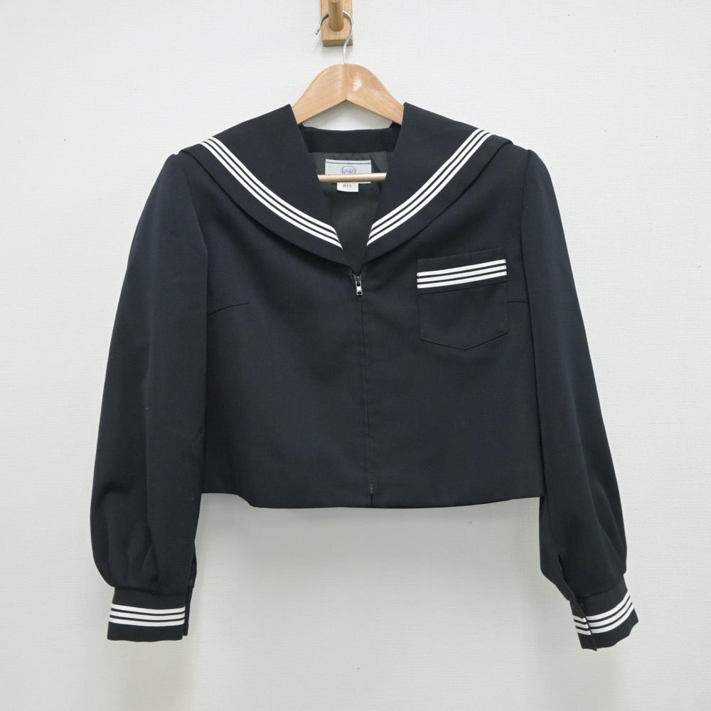 【中古】三重県 松阪高等学校 女子制服 2点（セーラー服・スカート）sf018103