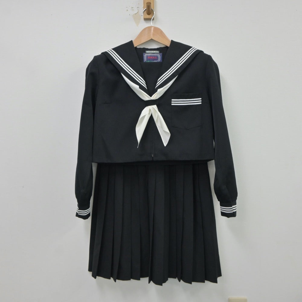 【中古】三重県 松阪高等学校 女子制服 4点（セーラー服・スカート・スカート）sf018104