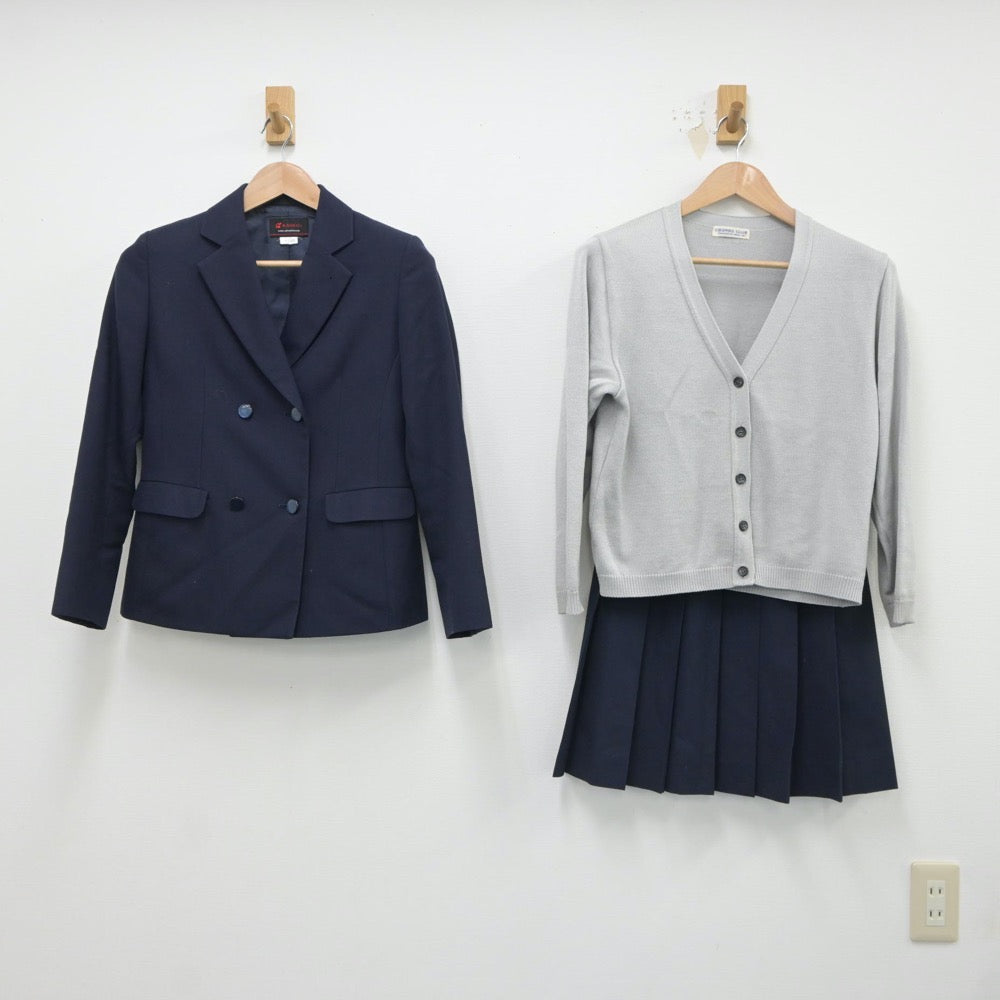 【中古】愛知県 名古屋商業高等学校 女子制服 4点（ブレザー・ニット・スカート）sf018105