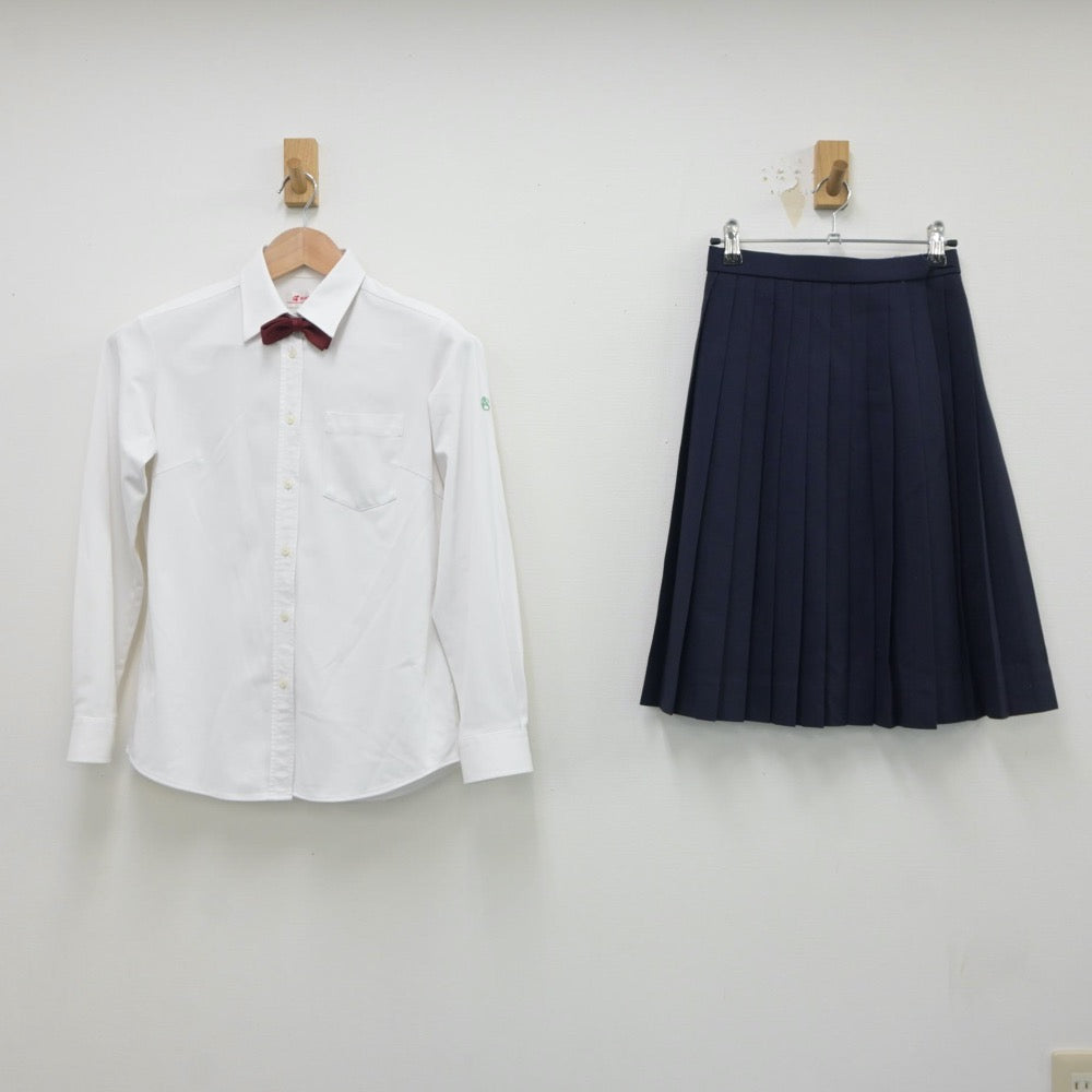 【中古】愛知県 名古屋商業高等学校 女子制服 3点（シャツ・スカート）sf018106