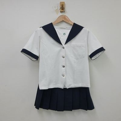 【中古】愛知県 名古屋商業高等学校 女子制服 2点（セーラー服・スカート）sf018107