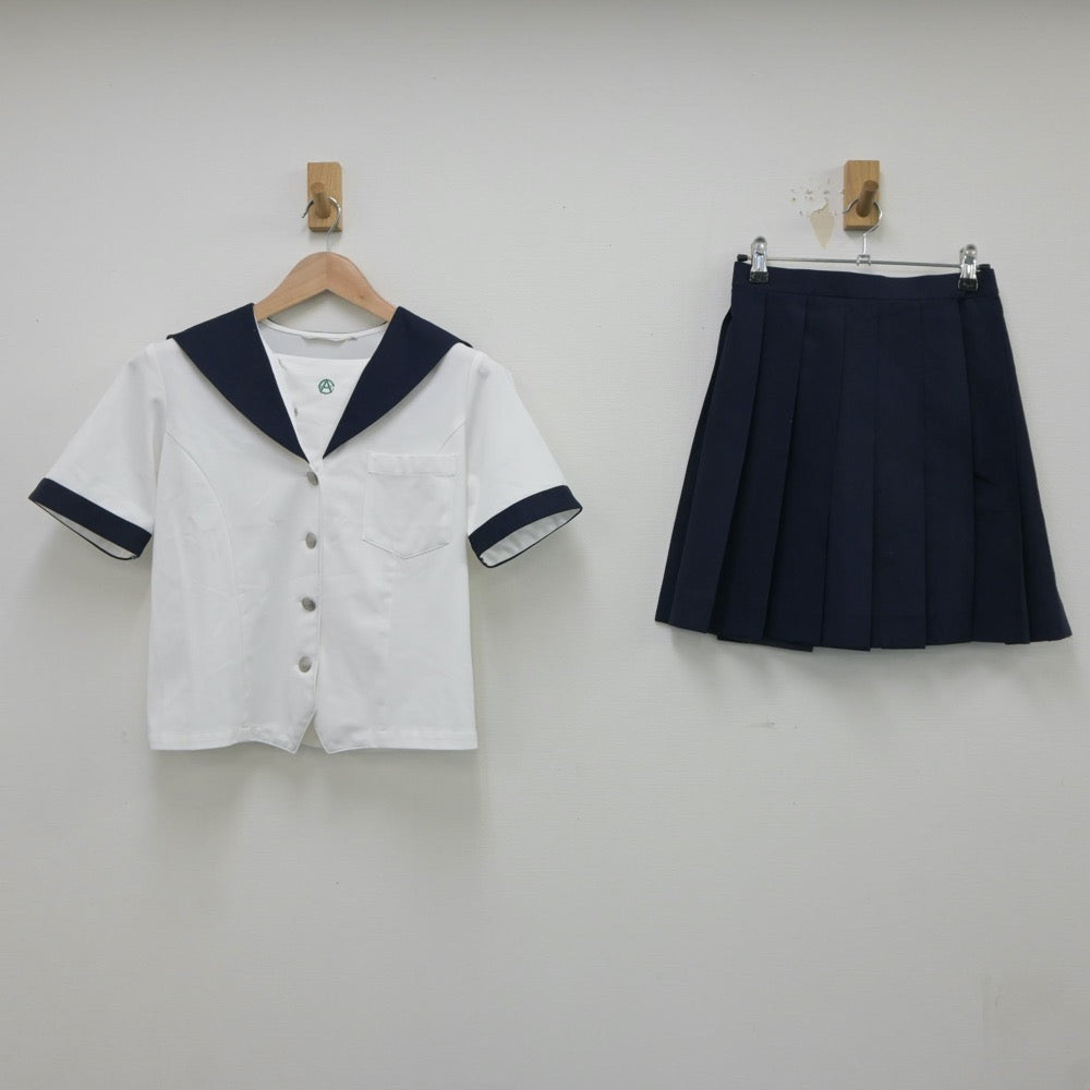 【中古】愛知県 名古屋商業高等学校 女子制服 2点（セーラー服・スカート）sf018107