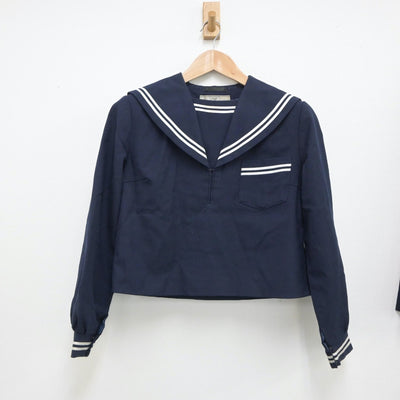 【中古】岡山県 足守中学校 女子制服 2点（セーラー服・スカート）sf018111