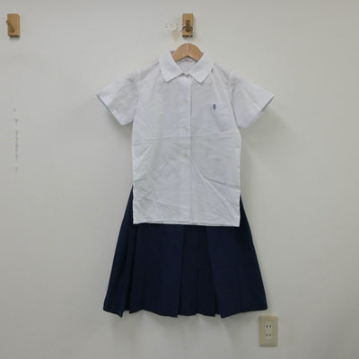 【中古】兵庫県 龍野実業高等学校 女子制服 2点（シャツ・スカート）sf018113