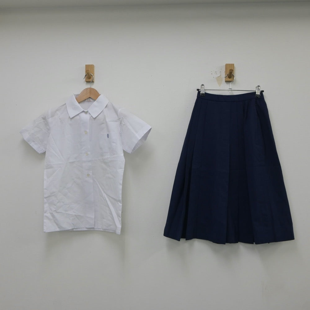 【中古】兵庫県 龍野実業高等学校 女子制服 2点（シャツ・スカート）sf018113