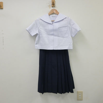 【中古】福岡県 修猷館高等学校 女子制服 2点（セーラー服・スカート）sf018119