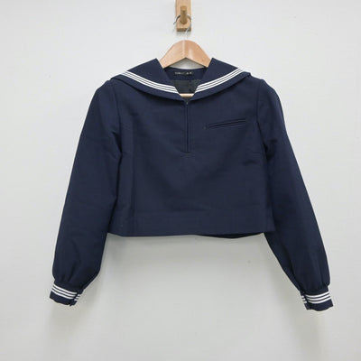 【中古】福岡県 修猷館高等学校 女子制服 2点（セーラー服・ジャンパースカート）sf018120