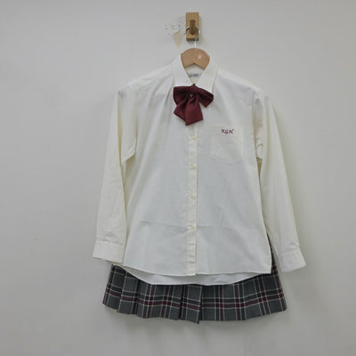 【中古】京都府 京都外大西高等学校 女子制服 5点（ブレザー・シャツ・スカート）sf018123