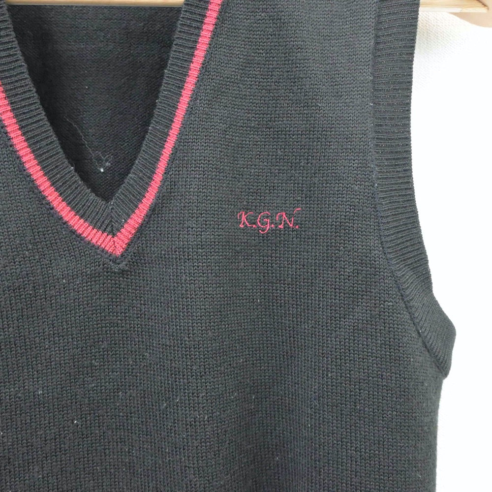 【中古】京都府 京都外大西高等学校 女子制服 2点（ニット・ニットベスト）sf018124