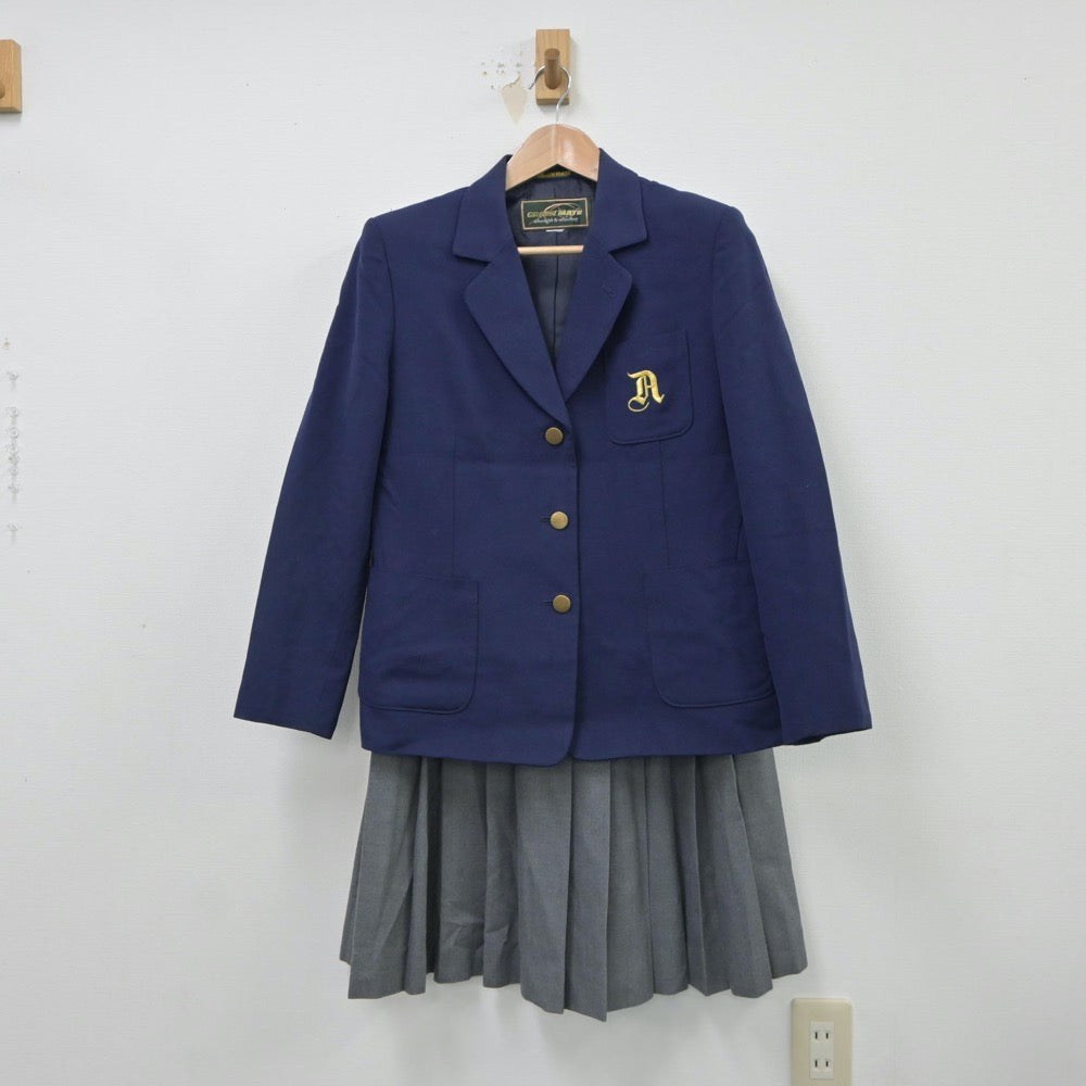 【中古】埼玉県 青木中学校 女子制服 2点（ブレザー・スカート）sf018136