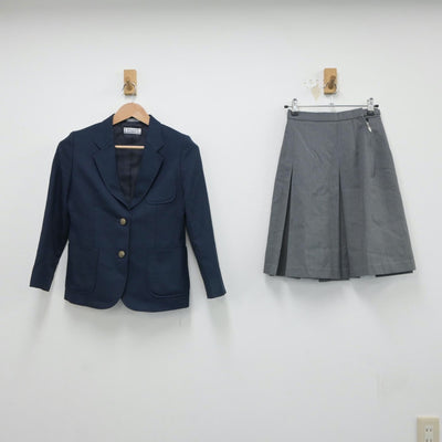 【中古】北海道 美原中学校 女子制服 4点（ブレザー・ベスト・スカート）sf018147