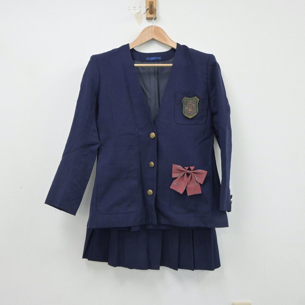 【中古】埼玉県 山村学園高等学校 女子制服 4点（ブレザー・ニット・スカート）sf018148