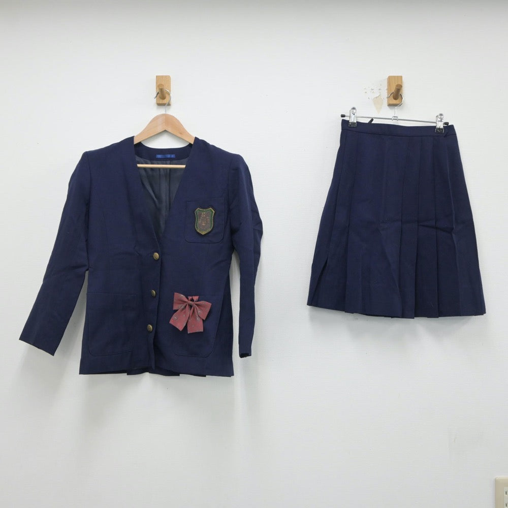 【中古】埼玉県 山村学園高等学校 女子制服 4点（ブレザー・ニット・スカート）sf018148