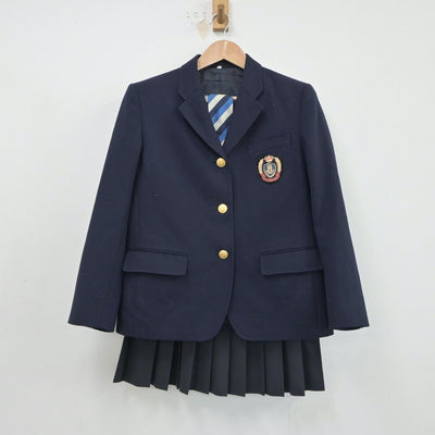 【中古】岡山県 西大寺高等学校 女子制服 3点（ブレザー・スカート）sf018151