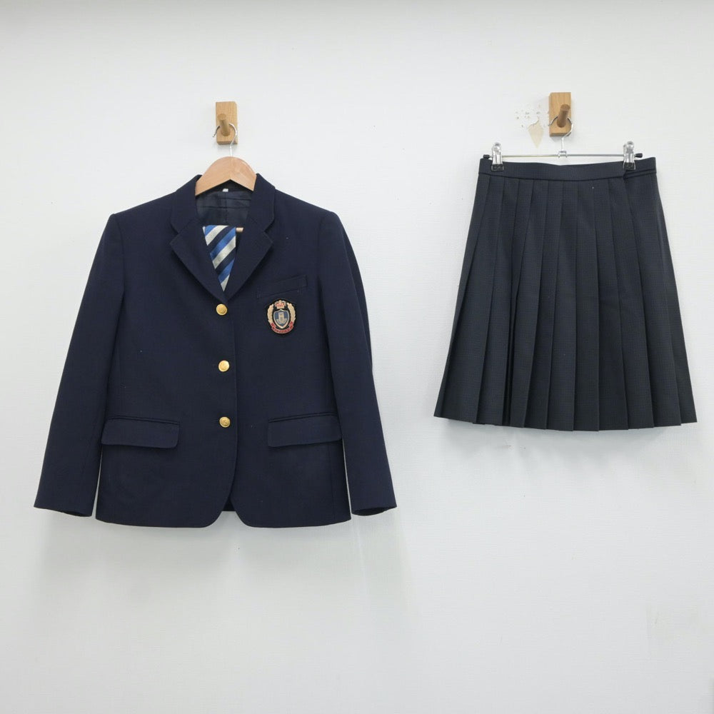 【中古】岡山県 西大寺高等学校 女子制服 3点（ブレザー・スカート）sf018151