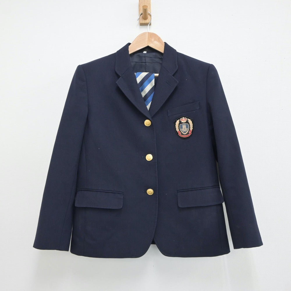 【中古】岡山県 西大寺高等学校 女子制服 3点（ブレザー・スカート）sf018151