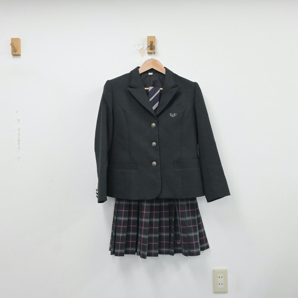 【中古】千葉県 東京学館浦安高等学校 女子制服 5点（ブレザー・ニット・スカート）sf018155