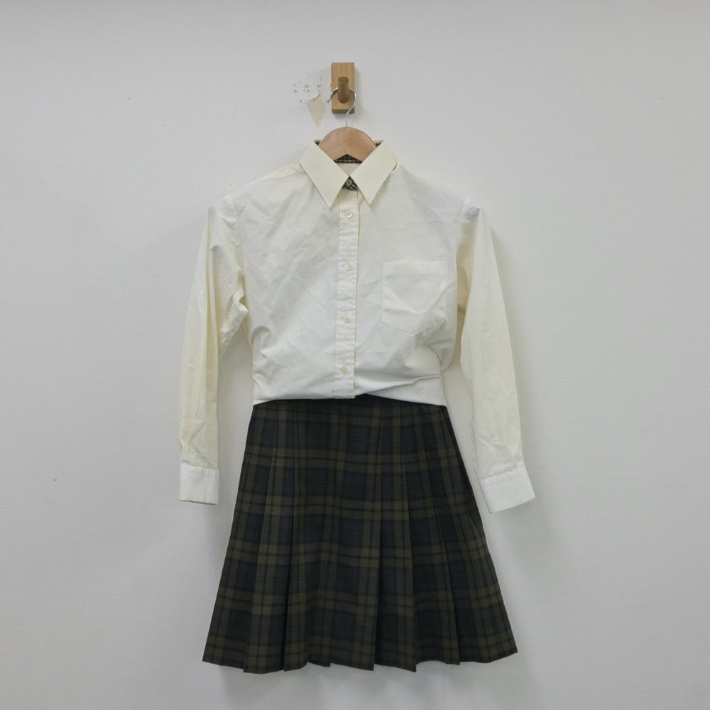 【中古】三重県 高田高等学校 女子制服 2点（シャツ・スカート）sf018169