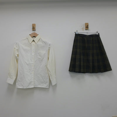 【中古】三重県 高田高等学校 女子制服 2点（シャツ・スカート）sf018169