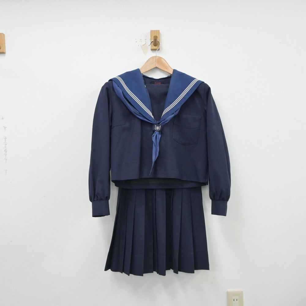 【中古】大阪府 三島中学校 女子制服 3点（セーラー服・スカート）sf018177