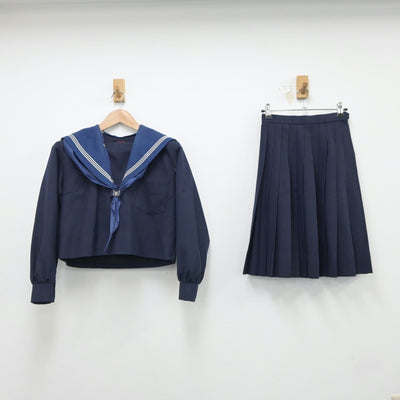 【中古】大阪府 三島中学校 女子制服 3点（セーラー服・スカート）sf018177