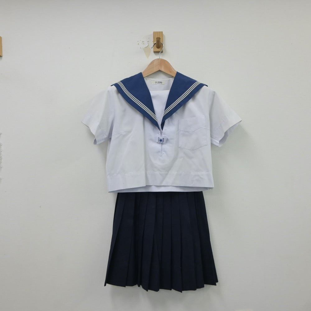 【中古】大阪府 三島中学校 女子制服 2点（セーラー服・スカート）sf018178