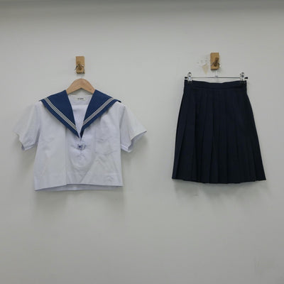 【中古】大阪府 三島中学校 女子制服 2点（セーラー服・スカート）sf018178