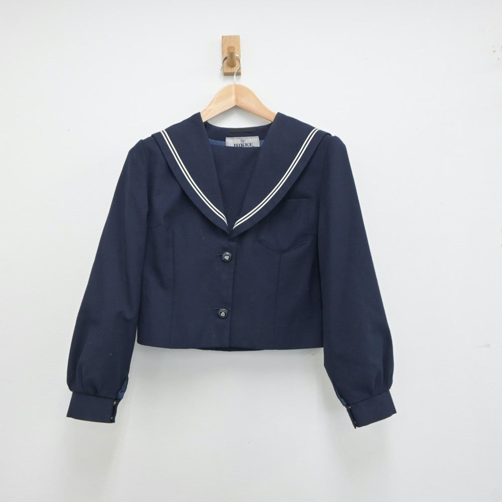 【中古】群馬県 豊岡中学校 女子制服 2点（セーラー服・スカート）sf018182