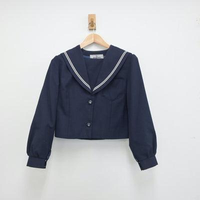 【中古】群馬県 豊岡中学校 女子制服 2点（セーラー服・スカート）sf018182