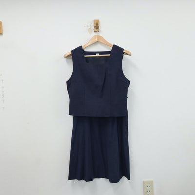 【中古】群馬県 高崎女子高等学校 女子制服 2点（ベスト・スカート）sf018185