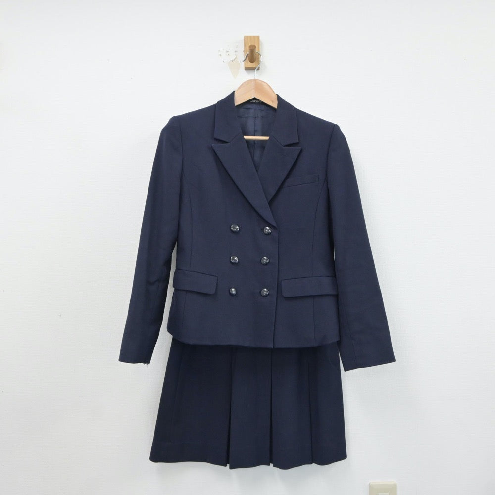 【中古】群馬県 前橋女子高等学校 女子制服 3点（ブレザー・ベスト・スカート）sf018188