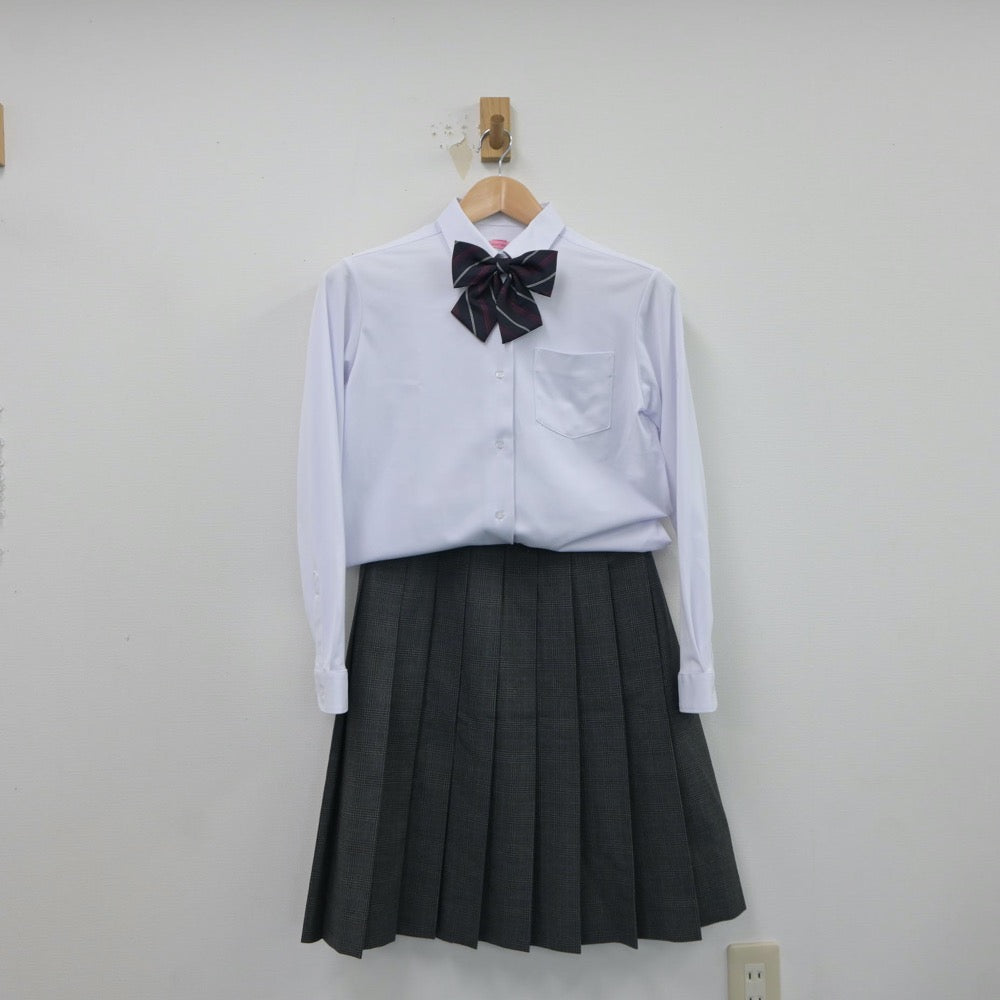 【中古】大阪府 淀商業高等学校 女子制服 5点（ブレザー・シャツ・ニット・スカート）sf018192