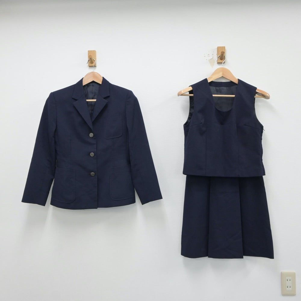 【中古】神奈川県 柿生中学校 女子制服 3点（ブレザー・ベスト・スカート）sf018194