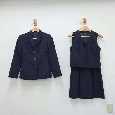 【中古】神奈川県 柿生中学校 女子制服 3点（ブレザー・ベスト・スカート）sf018194