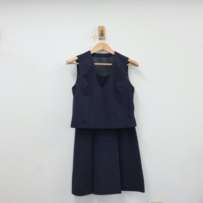 【中古】神奈川県 柿生中学校 女子制服 3点（ブレザー・ベスト・スカート）sf018194