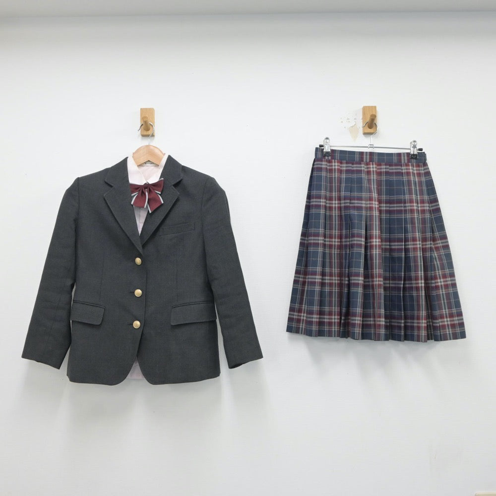 【中古】東京都 明治大学付属中野八王子中学校 女子制服 4点（ブレザー・シャツ・スカート）sf018198